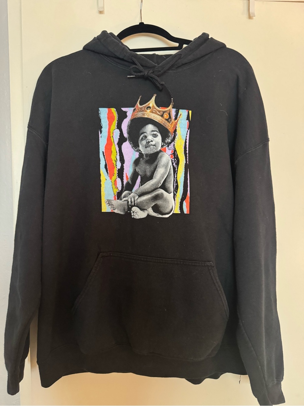 NORTORIOUS B.I.G Gildan Black Heavy Blend Hooded Sweatshirt with Drawstring